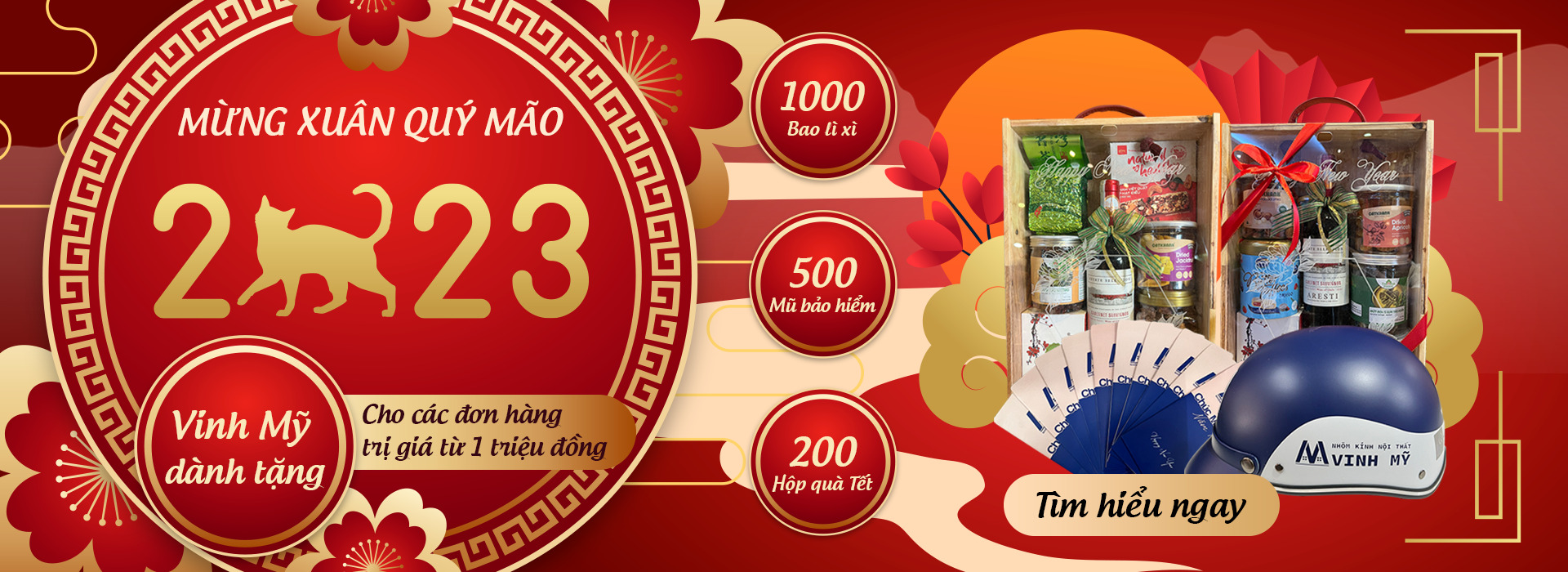 Mừng xuân Quý Mão - Vinh Mỹ dành tặng hàng ngàn phần quà cho Quý khách hàng | banner tet 2023 desktop