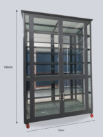Tủ chén nhôm 1200mm 5 tầng màu xám Xingfa | tu chen nhom 1200mm 5 tang mau xam xingfa 3