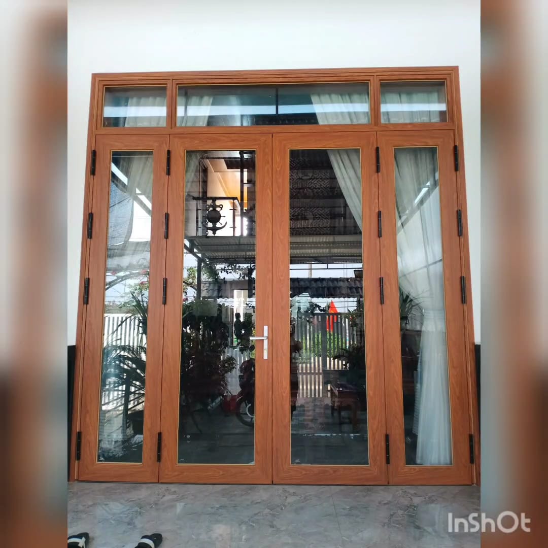 Thi công cửa nhôm kính giả gỗ đẹp, bảo hành lâu dài tại Đồng Nai | 306633334 1477031496056425 511893412994622199 n